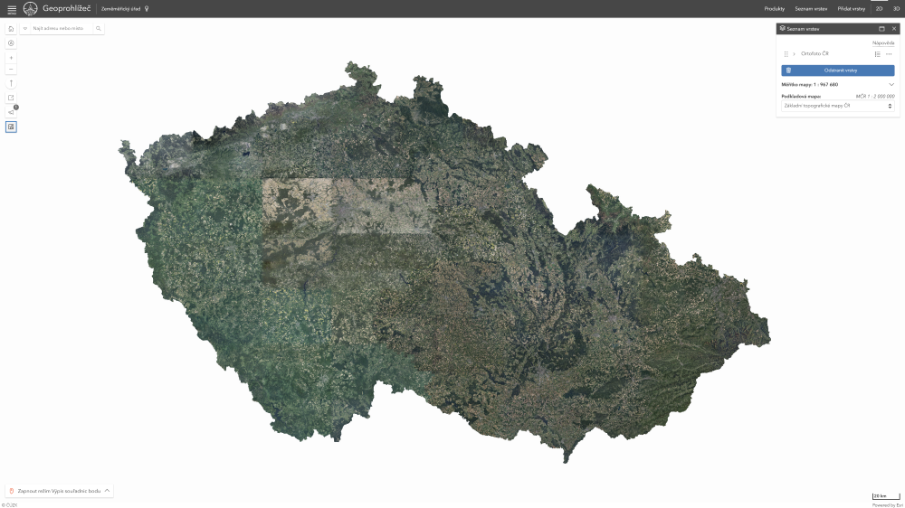 letecké snímkování ČR