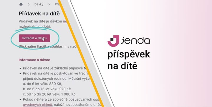 Jenda - přídavek na dítě