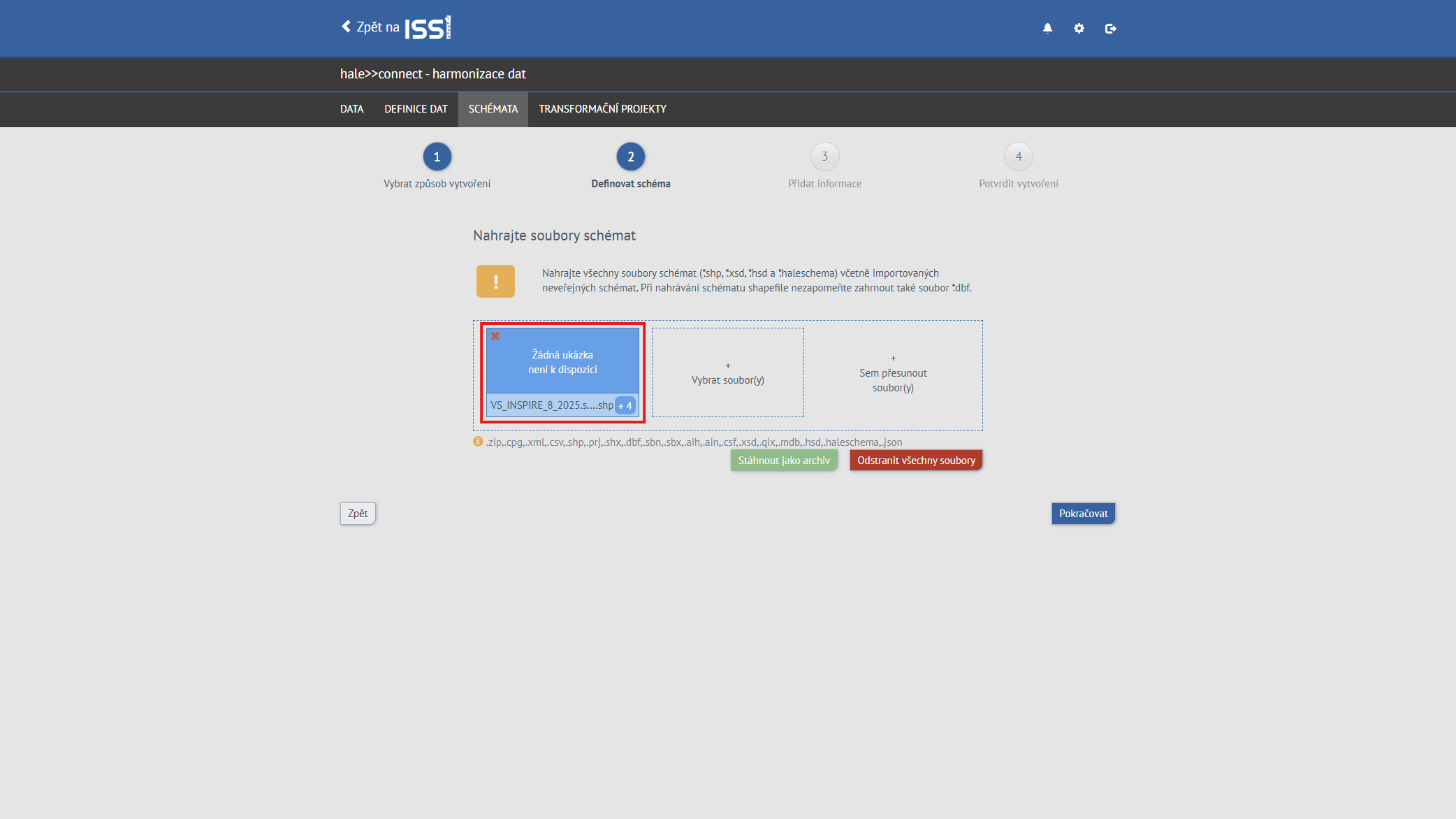 Návod k nahrání zdrojové datové sady pro poskytovatele 5